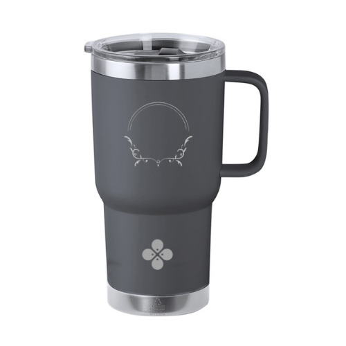 personalisierbarer Thermo-Cup 590 ML mit Strohhalm